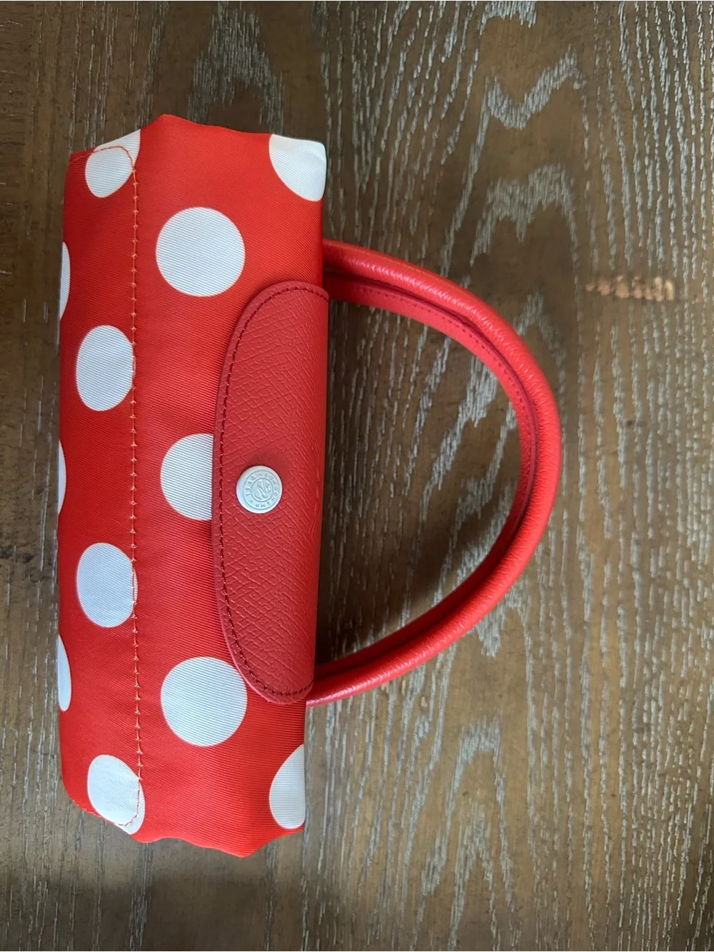 Longchamp Le Pliage Polka-dot travel Bag In Orange - Picture 4 of 8